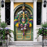 Lofaris Carnival Mardi Gras Clown Mask Party Door Cover